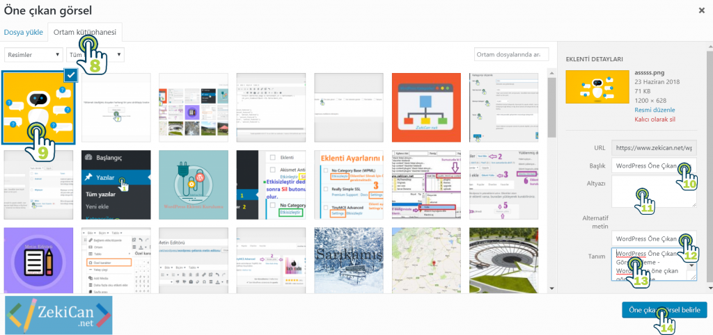 Resmin alt etiketlerini belirleme