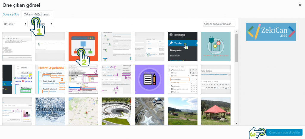 Wordpress öne çıkarılmış görsel ayarları